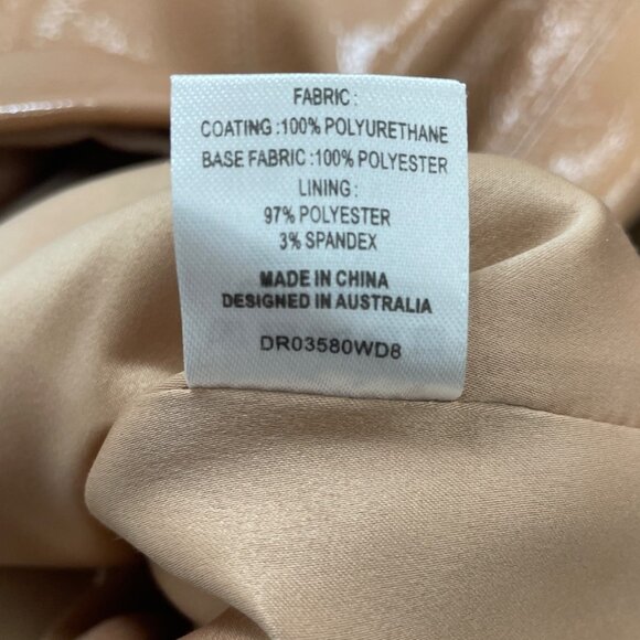 Meshki Faux Leather Strap Mini Dress Size M/L - Picture 6 of 7